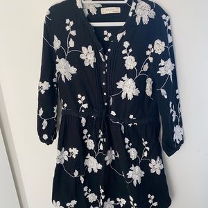 Isabella Sinclair Anthropologie Embroidered Dress | Color: Black/White Sz Large